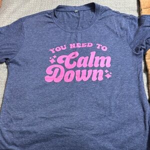 Blue T-Shirt with Pink Graphic (Swiftie inspired)